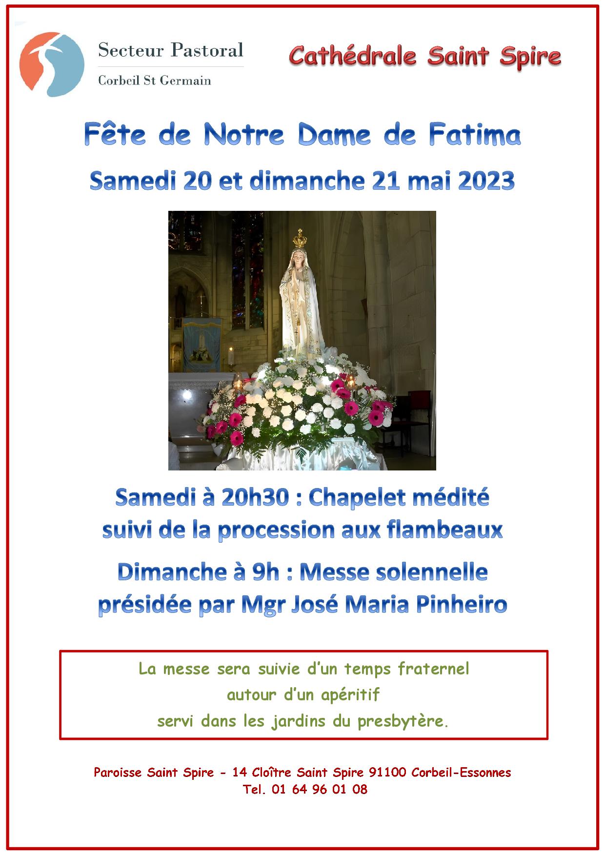 Affiche Fatima mai 2023